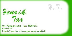 henrik tax business card